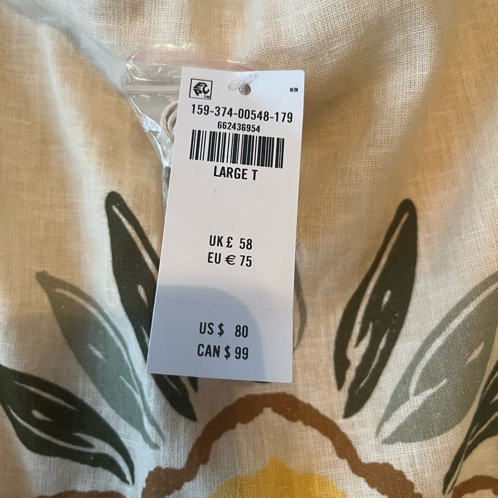 Abercrombie & Fitch Strapless Floral Midi Dress/Skort in Yellow, Olive & Brown - Picture 3 of 5